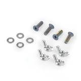 Montagematerial für Hoberg LED Beton-Schild mit "Willkommen" inklusive Schrauben, Muttern und Unterlegscheiben für einfache Befestigung.