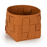 N8WERK Filz-Aufbewahrungskorb S - 24 x 24 x 24 cm - Rost, moderner faltbarer Filzkorb, schonend für Böden, vielseitig im Haushalt.