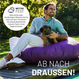 LUMALAND Sitzsack Drops (300 L) in Silbergrau, wetterfest, robust und bequem für drinnen und draußen, mit pflegeleichtem Material.