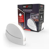 MAXXMEE LED-Rahmen-Projektor - weiß mit warmweißem LED-Licht und 8 Leuchtmodi, ideal für Wand- und Fensterbeleuchtung innen.