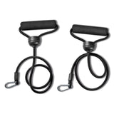 VITALmaxx Vibrationstrainer rund 200W schwarz mit robusten Expanderbändern und gepolsterten Griffen für Ganzkörpertraining zu Hause.