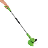 MAXXMEE Akku-Rasentrimmer - 1200 mAh - grün mit höhenverstellbarem Griff und kabellosem Betrieb für flexible Gartengestaltung.