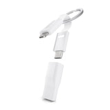 VONMÄHLEN Ladekabel High Five 5in1 für Schlüsselbund in weiß mit fünf Ladeanschlüssen und praktischem Schlüsselring.