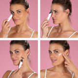 nah-vital SKIN SPA MASSAGEGERÄT zur wohltuenden Hautpflege mit Mikrostromvibration, Wärme und drei Aufsätzen für Gesicht und Creme-Einmassieren.