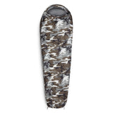 Where Tomorrow Camping Schlafsack Classic Mumienschlafsack Camouflage Grau mit wasserabweisendem Außenmaterial und praktischer Packtasche.