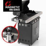 LANDMANN Magnet-Flaschenhalter für Grill aus Edelstahl mit starkem Magnet, hält 0,33 & 0,5L Flaschen sicher an magnetischen Grillflächen.