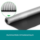 EASYmaxx Wärme-Reflexionsfolie zuschneidbar 70x100cm silber mit Aluminiumfolie und Isolierschaum zur Reduzierung von Wärmeverlust.