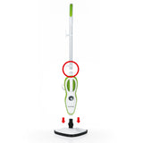 CLEANmaxx Dampfbesen - 5in1 limegreen/weiß mit abnehmbarem Wassertank und vielseitigen Reinigungsfunktionen für Böden und Teppiche.