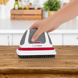 CLEANmaxx Akku-Scheuerbürste 3,7V rot/grau mit Handgriff ideal zum kabellosen Reinigen von Oberflächen und Böden.