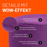 LUMALAND Sitzsack Pouf (50 L) in Lila mit abnehmbarem Bezug, robusten Nähten, Abperleffekt und verdecktem Reißverschluss für In- & Outdoor.