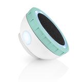 MIWIAM Hornhautentferner 3in1 weiß/türkis mit LED-Licht, ergonomisch, hygienisch, für präzise Fußpflege zuhause und unterwegs.