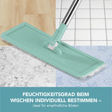 MAXXMEE Wischmopp Easy Mopp mit 4l Eimer türkis/grau, 2-Kammern-System für individuell einstellbaren Feuchtigkeitsgrad.
