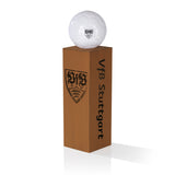 VfB Stuttgart LED-Dekosäule Rost-Optik mit Leuchtkugel 84 cm braun, Akku, USB, 3 Lichtmodi, Timer, Fernbedienung, In- & Outdoor geeignet.