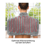 VITALmaxx Wärmekissen - Für Nacken & Rücken - grau mit optimaler Wärmeverteilung und 6 Heizstufen für Nacken, Schultern und oberen Rückenbereich.