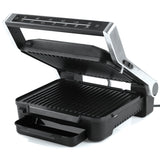 MAXXMEE Kontakt-Grill mit 6 Programmen - 2000W, großer Grillfläche, Touch-Display und abnehmbaren, antihaftbeschichteten Platten.