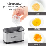 MAXXMEE Eierkocher Kompakt 2.0 mit einstellbarem Härtegrad via Wassermenge für bis zu 2 Frühstückseier.