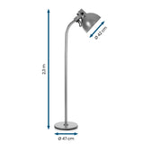 Hoberg Infrarot-Heizstrahler mit Standfuß, höhenverstellbar, Lampen-Design, Carbon-Heizelement, 3 Heizstufen, Fernbedienung, für drinnen und draußen.