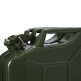 Oxid7® Metall Benzinkanister Kraftstoffkanister olivgrün 10 Liter, einbrennlackiert, UN-zugelassen, Jerrican-Verschluss, Bio-Ethanol geeignet.