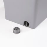 MAXXMEE Wischsystem Flat-Mopp Reinigungs-Set mit 2-Kammer-Eimer 5l grau/grün Ablassventil zum einfachen Ausspülen