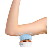 MAXXMEE Massagegerät Anti-Cellulite - weiß/rosegold mit Vibrationsfunktion zur Hautstraffung und Konturdefinition am Körper.