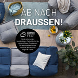 LUMALAND Sitzsack-Sofa Mittelstück Navyblau, 200 L, wetterfest, modular, mit abwischbarem Bezug und verdeckten Reißverschlüssen.