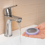 MIWIAM Hornhautentferner 3in1 mit abwaschbarem Aufsatz in weiß/lila/türkis für hygienische Fußpflege zuhause und unterwegs.