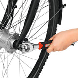 EASYmaxx Multi-Steckschlüssel 8in1 schwarz/rot mit rutschfestem Griff löst Sechskantschrauben an Fahrrad sicher und einfach.