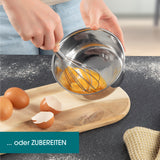 GOURMETmaxx Edelstahl-Schüsseln 8-tlg. Edelstahl mit Deckel, stapelbar, spülmaschinengeeignet, ideal zum Zubereiten und Aufbewahren.