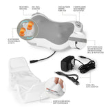 nah-vital Shiatsu-Massagekissen mit abnehmbarem Fuß-Bezug, 4 rotierende Massagebälle, Wärmefunktion, 3 Geschwindigkeitsstufen, Auto-Adapter inklusive.