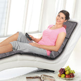 VITALmaxx Shiatsu-Massagematte - 5 Massageprogramme, grau, mit Shiatsu-, Vibrations- und Wärmefunktion für Rücken und Beine.