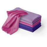 MAXXMEE Politurtuch Mikrofaser beere/flieder/lila mit Fischgrätenmuster für streifenfreie Nassreinigung und Trockenpolieren glatter Flächen.