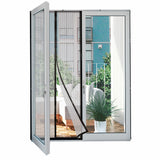 Hoberg Tür-Insektenschutz 100 x 210 cm mit Magnetverschluss, selbstklebend, anthrazit, flexibel zuschneidbar für Terrassen- oder Balkontüren.