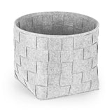 N8WERK Filz-Aufbewahrungskorb L in Hellgrau, moderner, faltbarer und strapazierfähiger Korb für vielseitige Haushaltsnutzung.