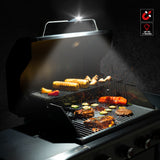 LANDMANN LED-Grilllampe mit magnetischer Befestigung, hellem Lichtspot und bis zu 5 Std. Leuchtdauer für perfekten Grillgenuss bei Nacht.