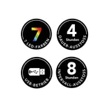 MAXXMEE Diffuser mit LED-Farbwechsel und Nachtlicht-Funktion, 7 Farben, 4 Std. Dauer-Ausstoß, 8 Std. Intervall, USB-Betrieb.