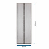 Hoberg Tür-Insektenschutz 60 x 195 cm, anthrazit, selbstschließend mit Magnetverschluss, flexibel zuschneidbar, ohne Bohren anzubringen.