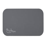 EASYmaxx Badematte Spa 40x60 cm dunkelgrau, extra saugfähig, antirutsch, schnelltrocknend, weiches Material, ohne nasse Fußabdrücke.