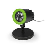 Borussia Mönchengladbach LED-Motivstrahler mit Erdspieß und Sockel projiziert rotierendes Gladbach-Logo innen und außen, wetterbeständig.