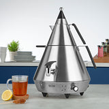 PYRAMID Samowar - 4 l aus Edelstahl mit 4 l Wasserbehälter und 1 l Teekanne, ideal für Gastronomie und zu Hause.