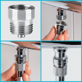 puregreen Wassersparer für die Dusche chromfarben, spart bis zu 50 % Wasser, einfache Montage zwischen Duscharmatur und Duschschlauch.