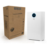 N8WERK Luftreiniger S mit 6-fach-Filtersystem, HEPA H14 Filter, digitalem Display und App-Steuerung für reine Luft.