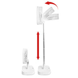 MAXXMEE Akku-Ventilator klappbar in weiß, höhenverstellbar und neigbar, für flexiblen Einsatz indoor und outdoor.