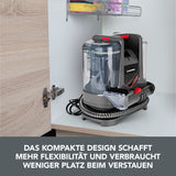 CLEANmaxx Polster- & Teppichreiniger mit Zubehör im kompakten Design für flexible Reinigung und einfache Aufbewahrung im Haushalt.