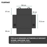 FLUFFINO® Kofferraumschutz für Hund inkl. Seiten- & Ladekantenschutz dunkelgrau, wasserfest, universal für alle Automodelle.