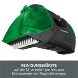 CLEANmaxx Polster- & Teppichreiniger kabellos 3in1 in anthrazit/grün mit Reinigungsbürste für Teppichshampoo-Einmassieren.
