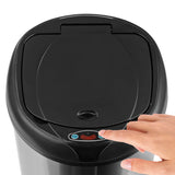 MAXXMEE Sensor-Abfalleimer 35 Liter chrom/schwarz mit automatischer Öffnungsfunktion und Touch-Display Bedienung.