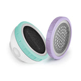 MIWIAM Hornhautentferner 3in1 mit 2 abwaschbaren Aufsätzen in weiß, lila und türkis für komfortable Fußpflege zuhause.