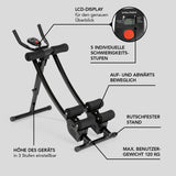 VITALmaxx Trainingsgerät Abmaxx 6 mit 5 Schwierigkeitsstufen, LCD-Display, höhenverstellbar, rutschfester Stand, max. 120 kg Benutzergewicht.