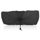MAXXMEE Auto-Sonnenschutz für die Frontscheibe 145x79 cm silber im Regenschirm-Design, hält Wärme und UV-Strahlen ab, platzsparend.