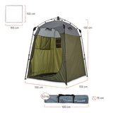 Where Tomorrow - Pop up Duschzelt grün, 220 cm hoch, 10 Sek. Quick-up-Aufbau, wasserdicht, vielseitig für Outdoor, Festival, Strand.